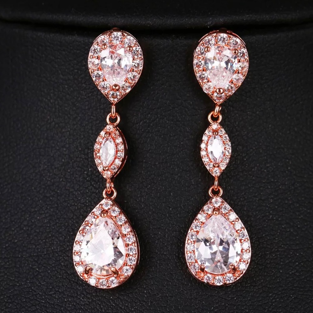 Rose gold earrings